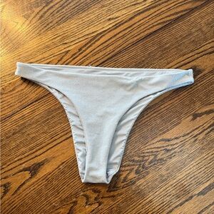 Aerie Silver Shimmer Cheeky Bikini Bottom
